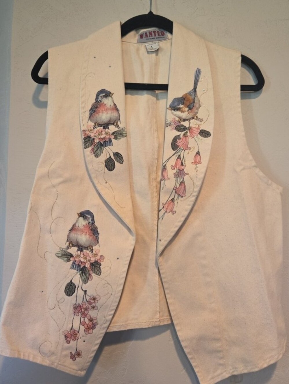Like New Vest By WANTED BY beads Beautiful Size L